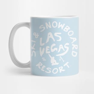 Las Vegas Ski & Snowboard Resort Logo in White Mug